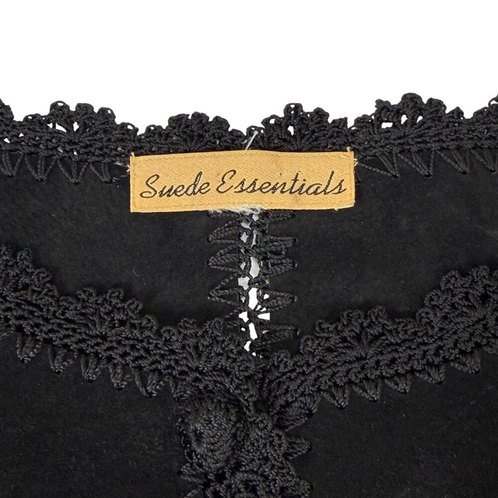 Suede Essentials Patchwork Suede Jacket | Black C… - image 3